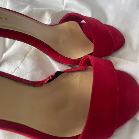 New Look Bold Red Ankle Strap Heels - Picture 5 of 6